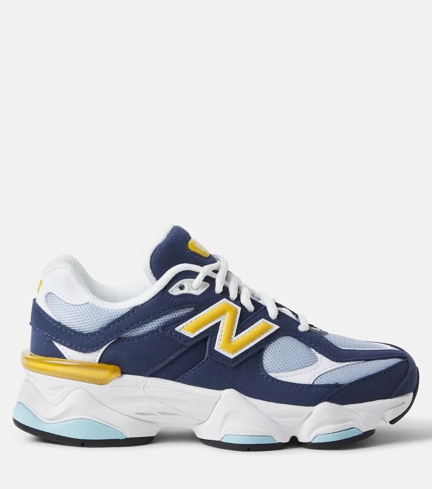 Кроссовки 9060 с замшевой отделкой New Balance Kids, синий — фото 4