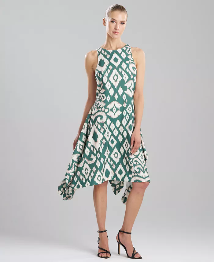 

Женское асимметричное платье миди с принтом Natori