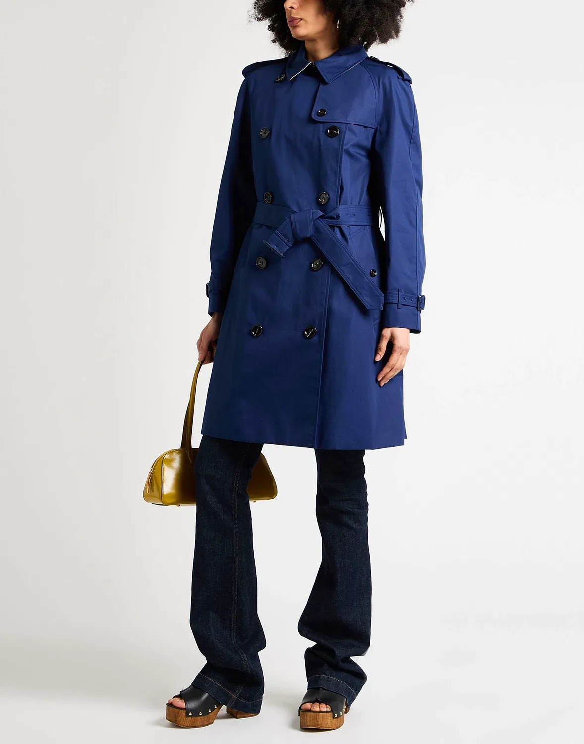 Пальто тренч BURBERRY, женское, синий — фото 4