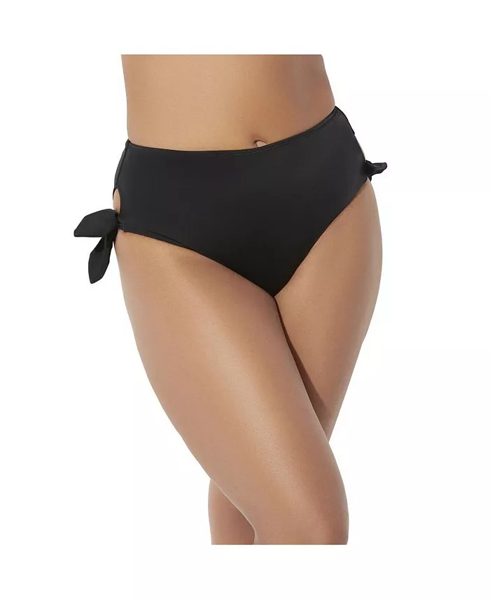 

Женские трусы на высокой талии с бантом Swimsuits for All, черный