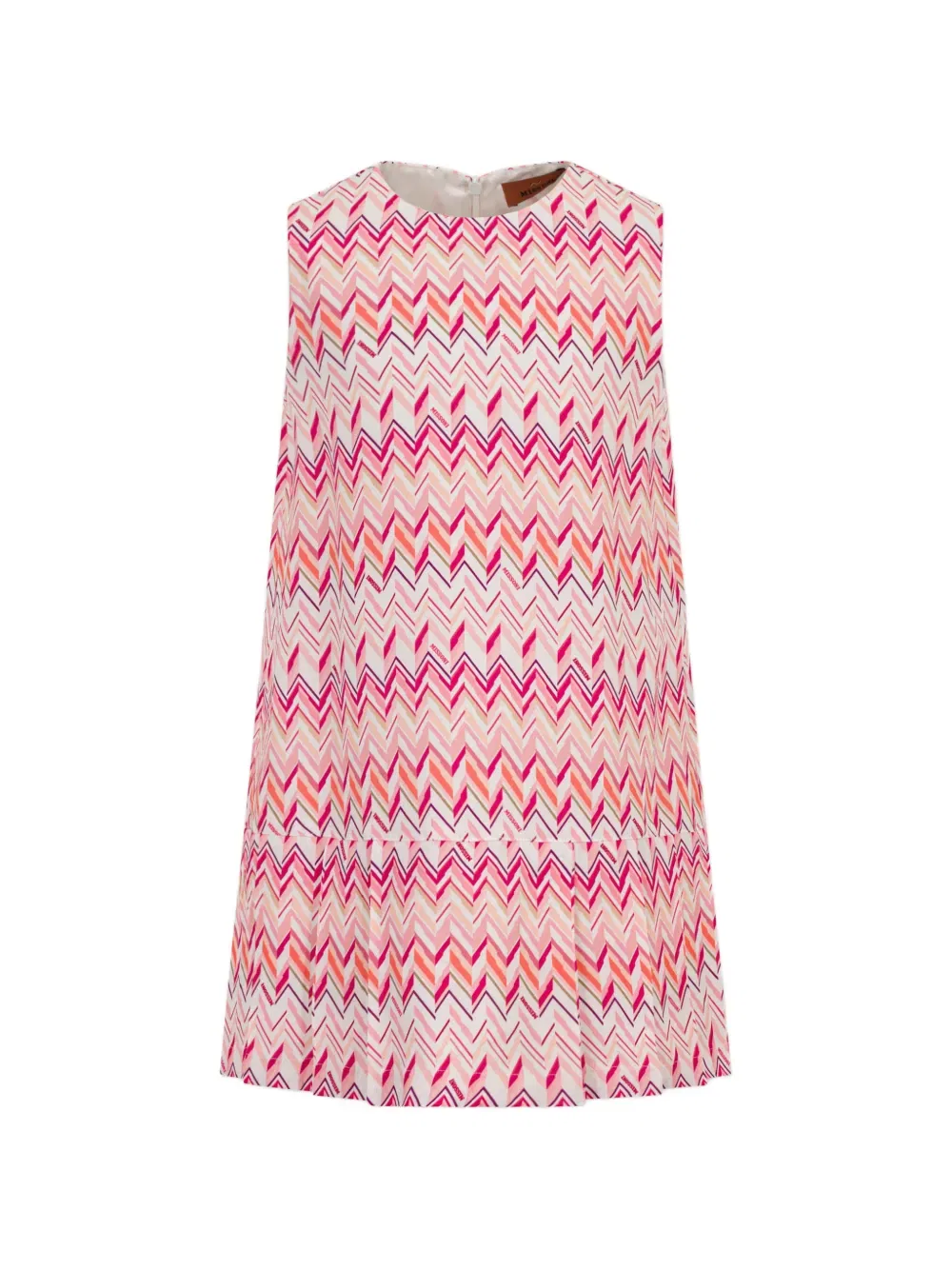 Платье с зигзагообразными складками Missoni Kids, белый