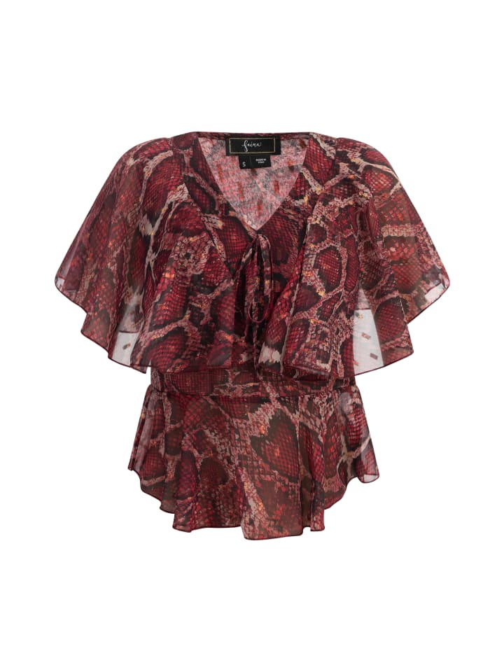 

Женская блузка в красную змею faina