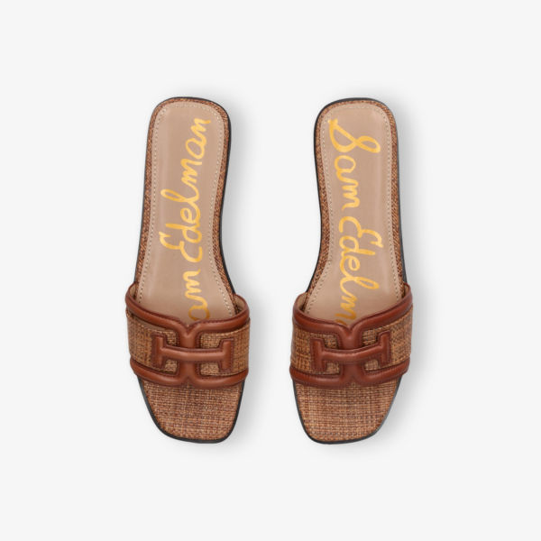 Сандалии кожаные Sam Edelman Irina с плетеными ремешками, коричневый — фото 2