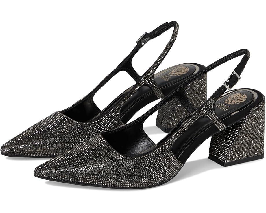 

Туфли Vince Camuto Sindreea Rhinestone Block Heel Slingback Pump, цвет Anthracite