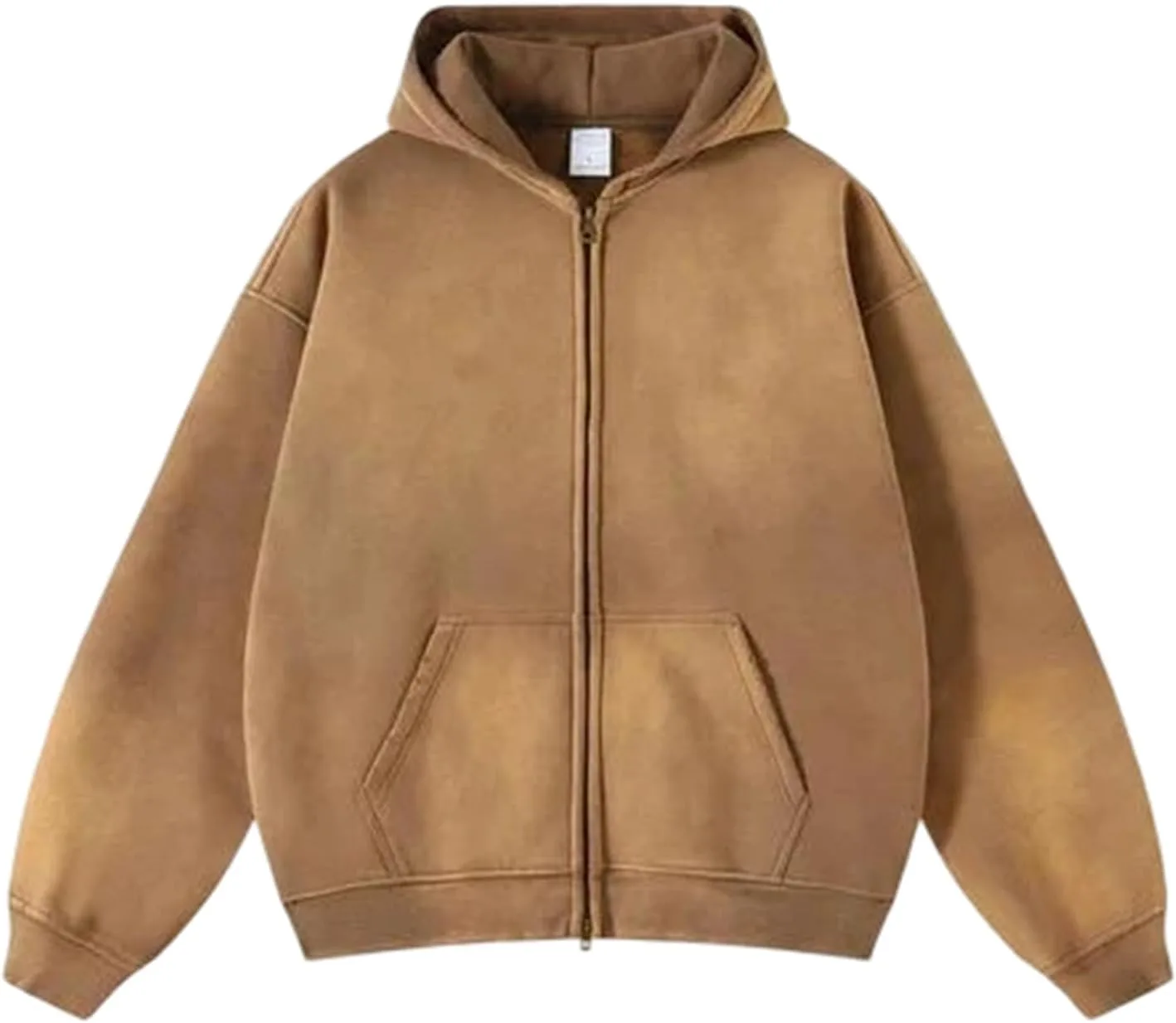 

Мужской оверсайз худи с молнией и флисовой подкладкой