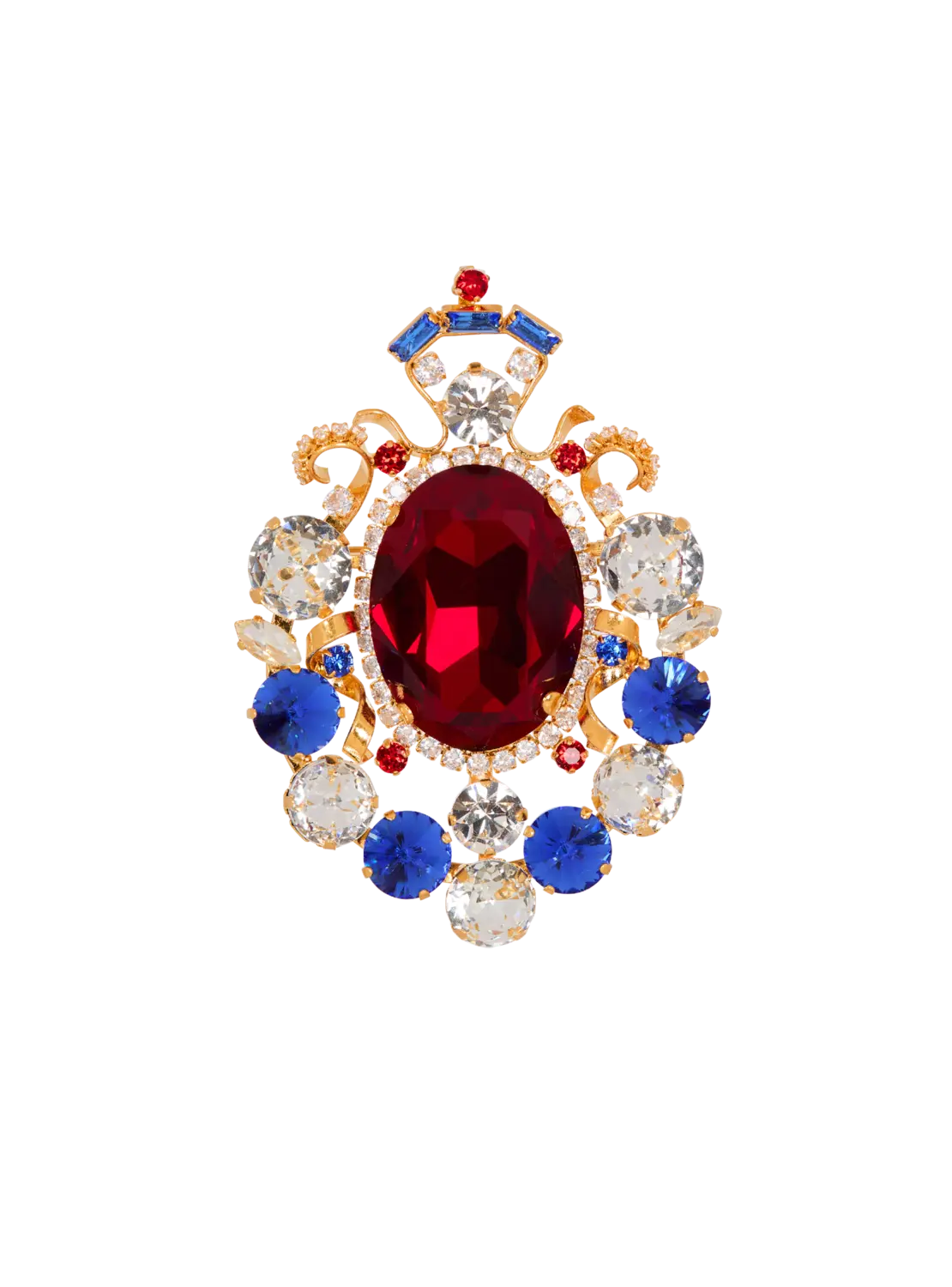 

Брошь с кристаллами Gems Balmain, красный