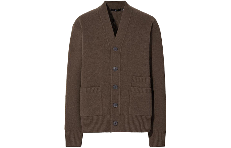 Jil Sander X Jil Sander Свитер мужской тёмно-кофейный UNIQLO — фото 2