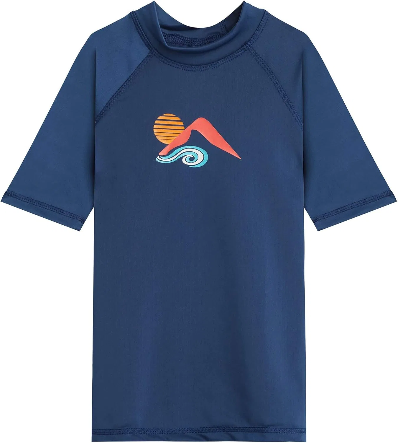 Футболка для плавания с коротким рукавом Kanu Surf Girls' Karlie Rash Guard UPF 50+ с защитой от солнца, Peggy Navy
