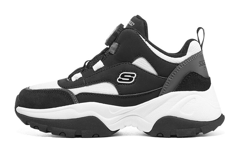 

Спортивные детские кроссовки GS Low-top черного/белого цвета Skechers