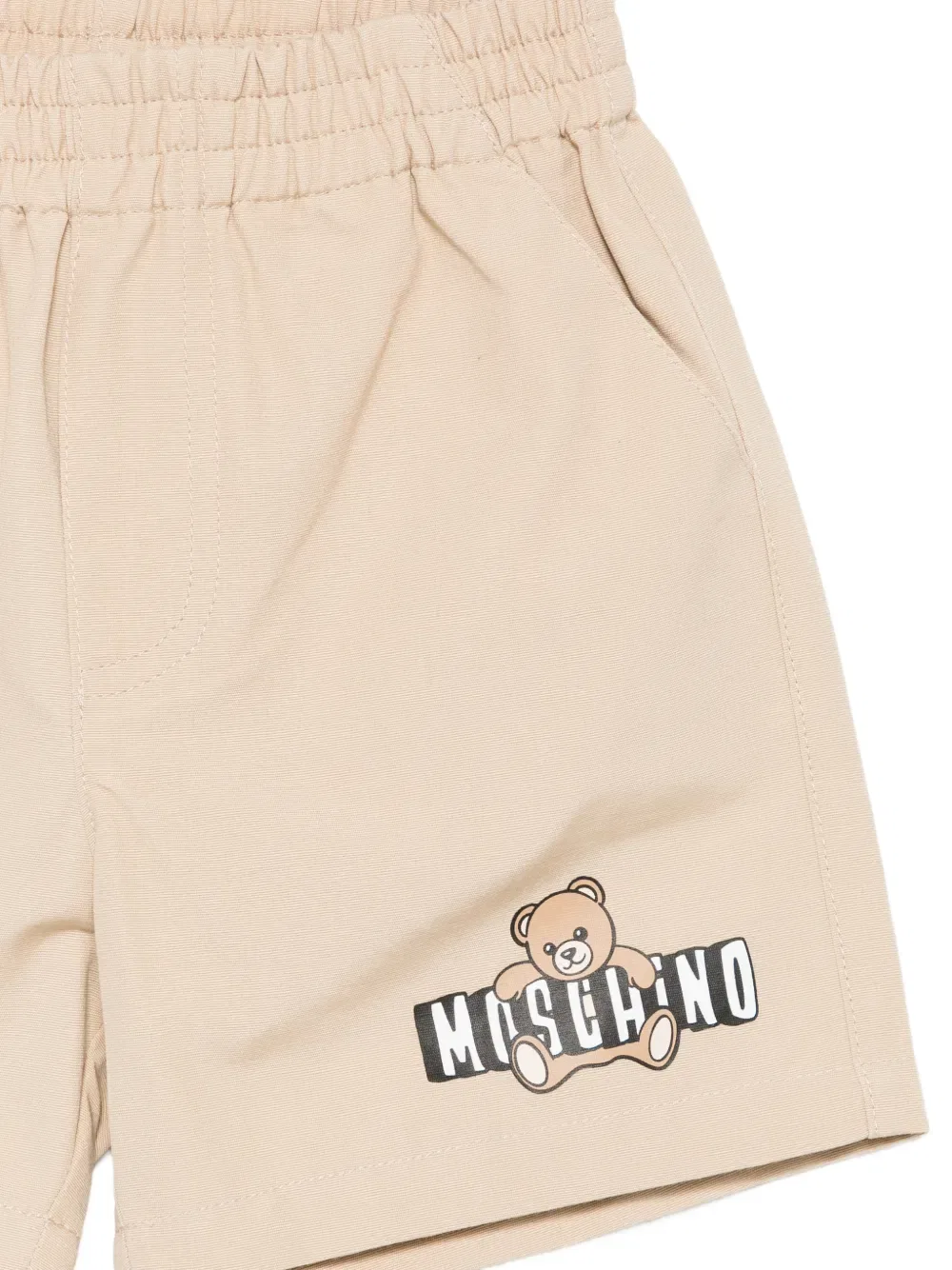 Шорты с эластичным поясом Moschino Kids, нейтральный — фото 3