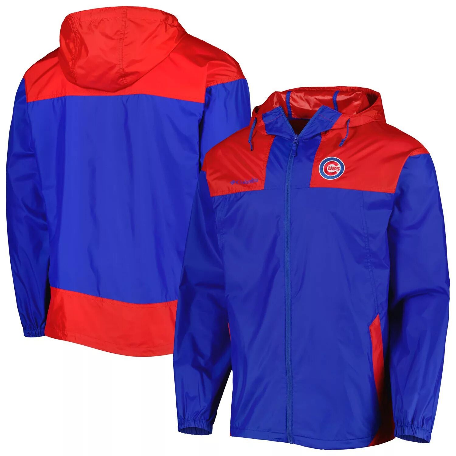 

Мужская ветровка с молнией во всю длину Columbia Cubs Omni-Shade Flash Forward Challenger Columbia Royal/Red Chicago Cubs
