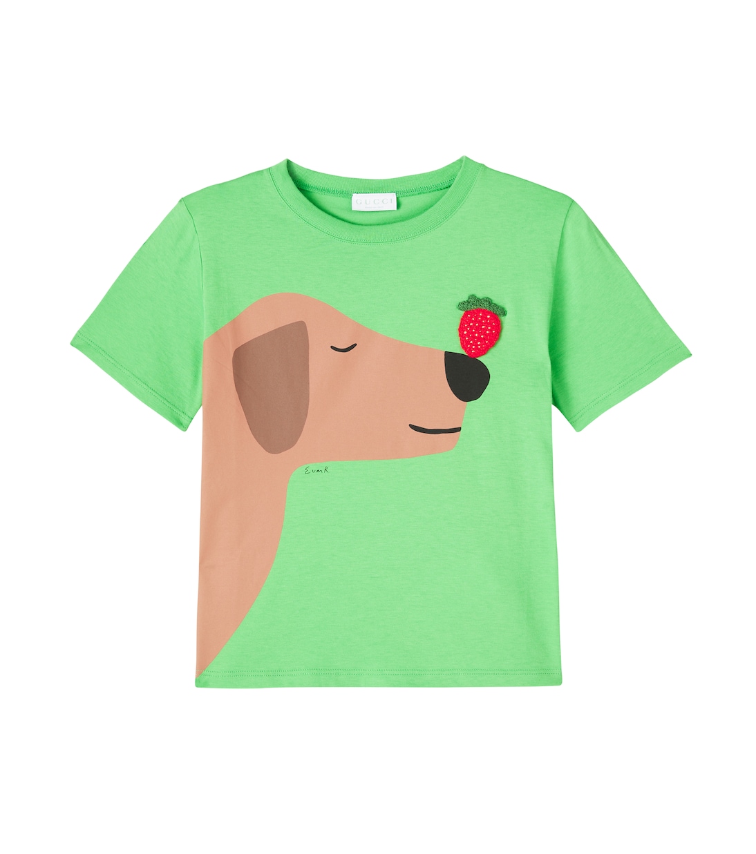 

Детская хлопковая футболка с принтом Euan Roberts Baby Gucci Kids, Pure Apple Juice