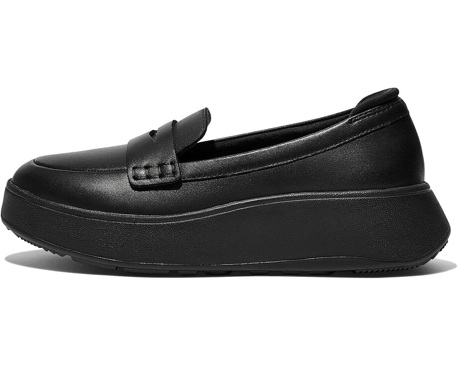 Лоферы FitFlop F-Mode Leather Flatform Penny Loafers, цвет All Black — фото 4
