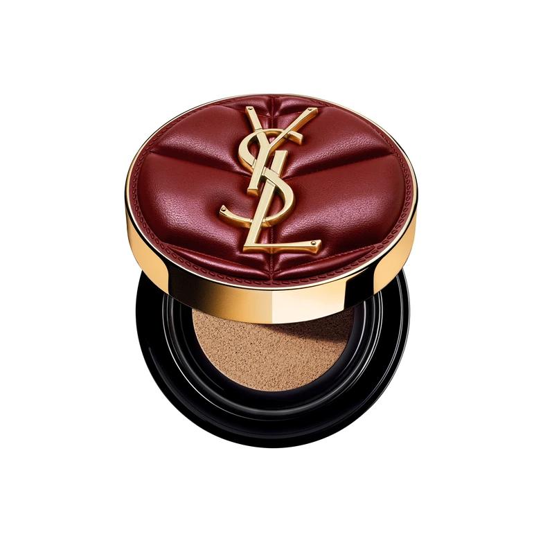 SAINT LAURENT Яркий цвет мягкий матовый red leather воздушные подушечки выравнивают тон кожи 14g — фото 3
