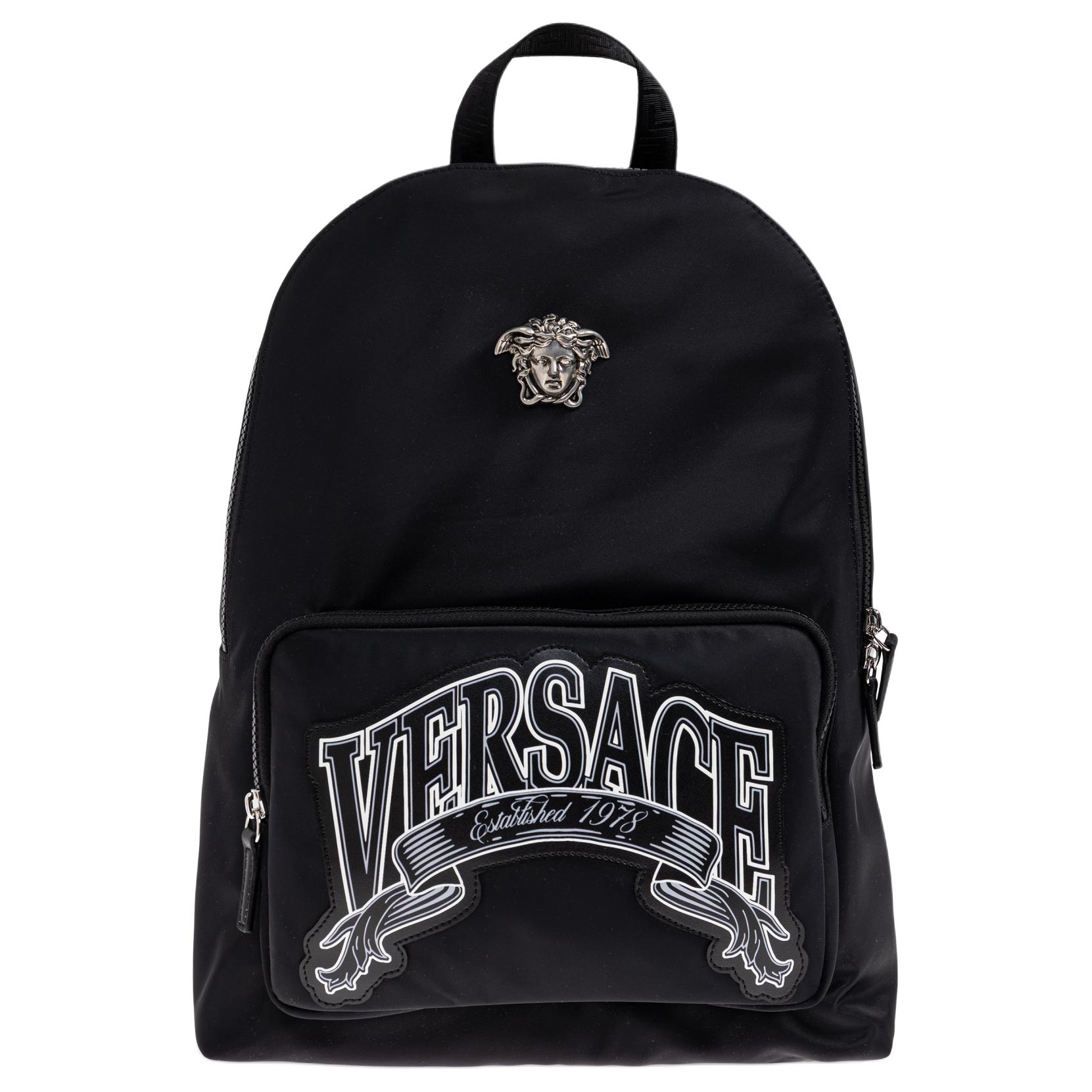 

VERSACE Тканевый рюкзак мужской черный