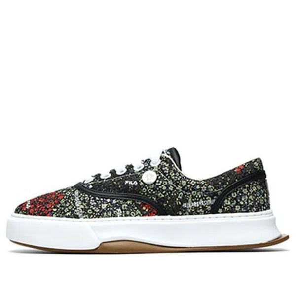 

Кроссовки floral sneakers black/green Fila, черный