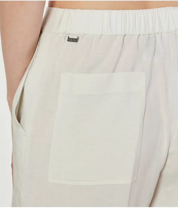 Брюки Flare fit Calvin Klein, бежевый — фото 4