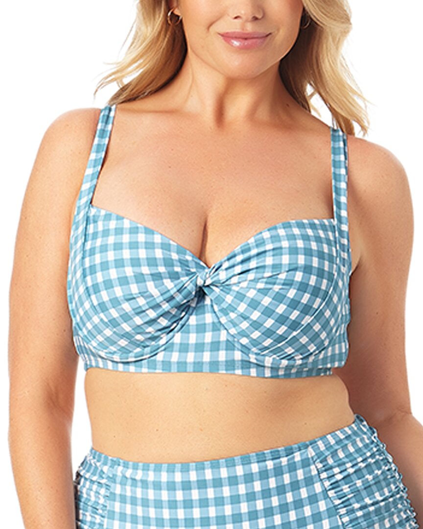 

Топ Anne Cole Retro Twist на косточках, синий