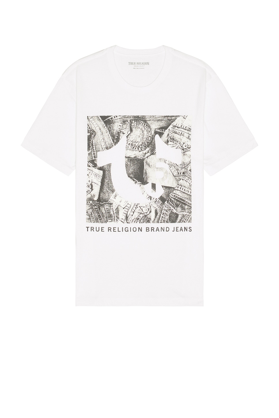 

Джинсовая футболка с логотипом True Religion, белый
