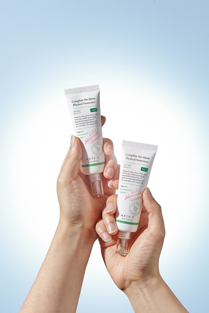 Крем для лица SPF50 AXIS-Y Complete No-Stress Physical Sunscreen V.3 +/PA++++, с физическими фильтрами — фото 3