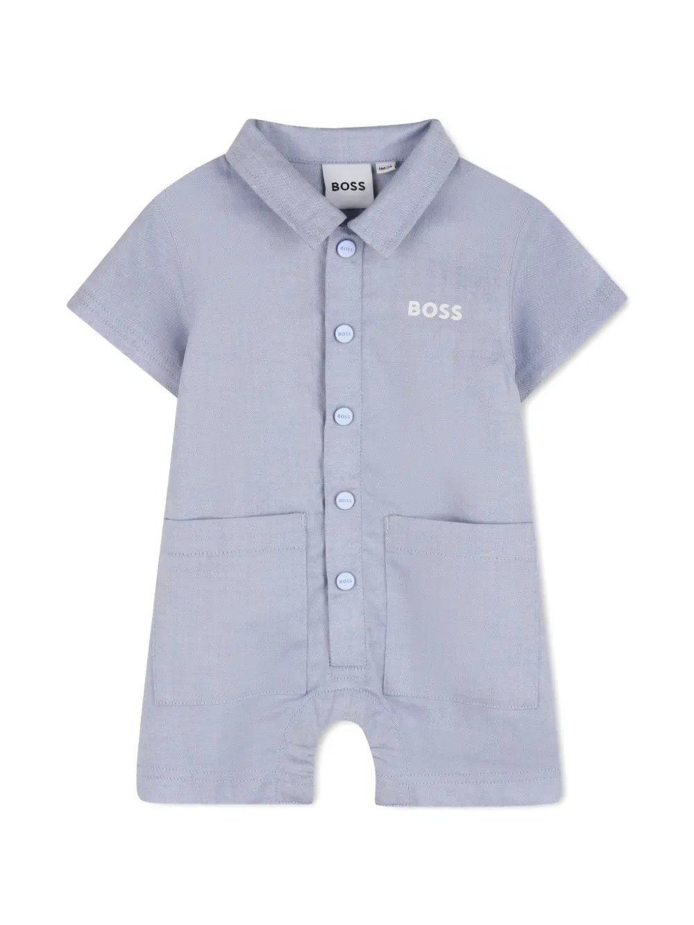 Комплект из комбинезона и панамы BOSS Kidswear, синий — фото 3