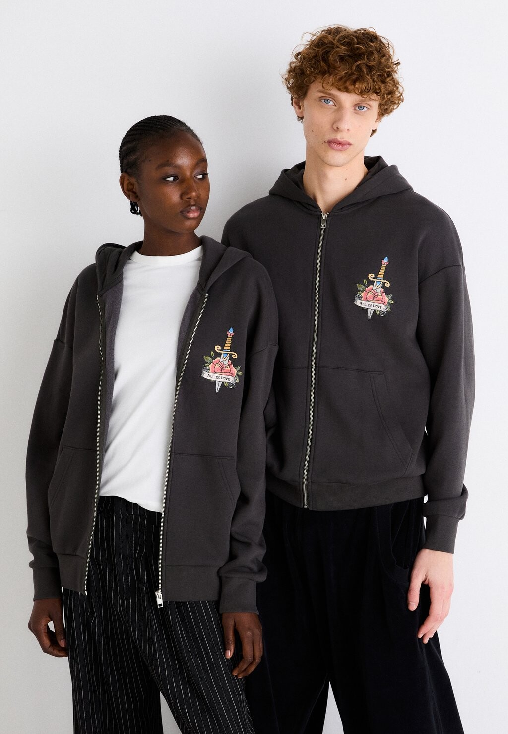 

Пуловер на молнии JORLEGION ZIP HOOD UNISEX Jack & Jones, черный