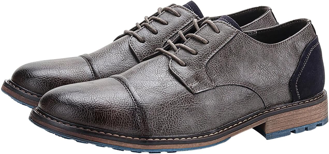 

Мужские оксфорды из кожи для официальных мероприятий, свадьбы, бизнеса, модные туфли для смокинга и прогулок Santimon, серый