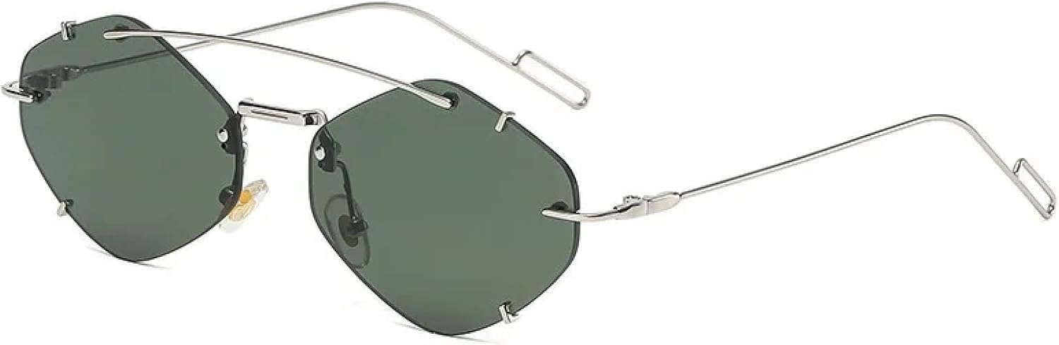 

Солнцезащитные очки с защитой от УФ-излучения UV400 | Легкая безрамочная оправа | Для женщин и мужчин | Для занятий спортом на открытом воздухе и вождения LXLHWN, Green