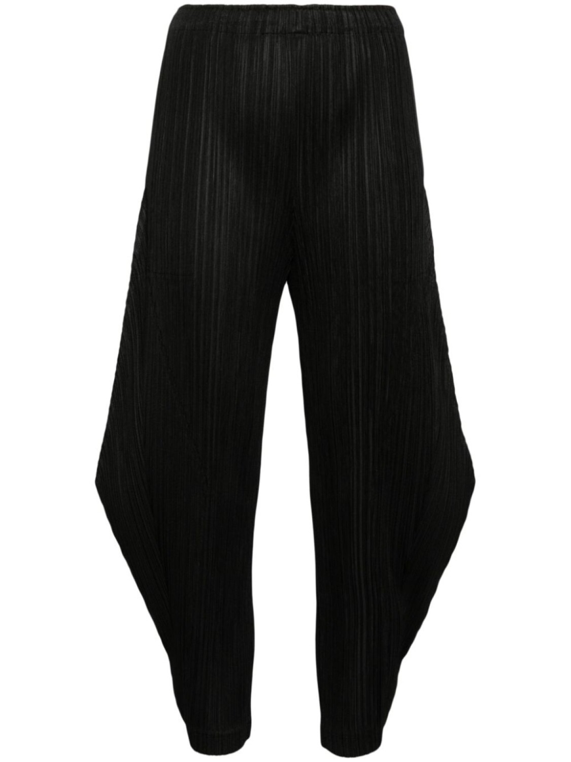 

Pleats Please Issey Miyake tapered pleated trousers, черный