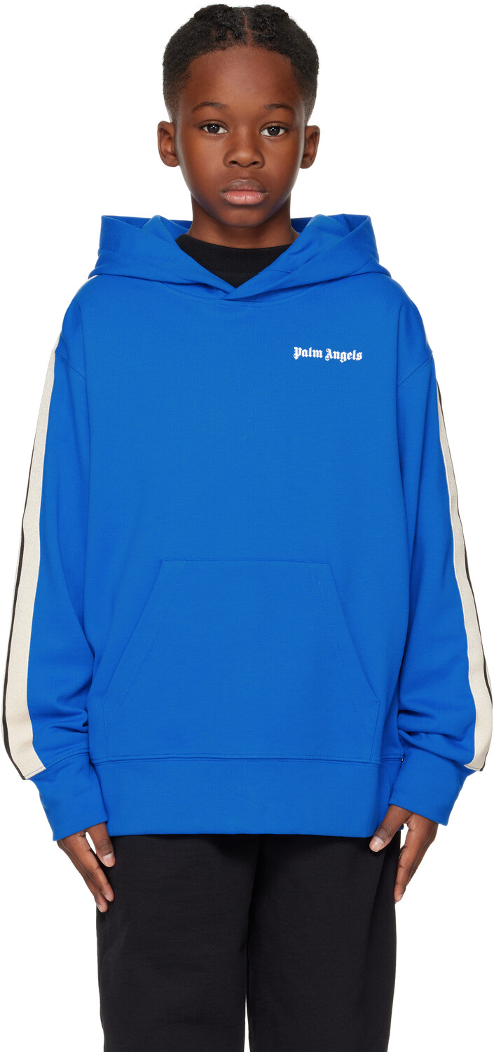 

Детская толстовка с капюшоном Blue Track Palm Angels
