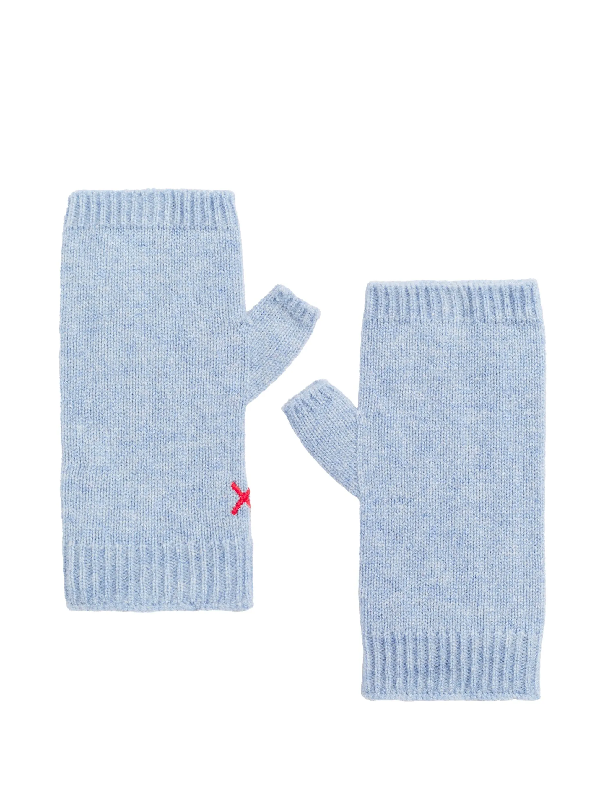 

Перчатки-митенки в рубчик Chinti & Parker, синий