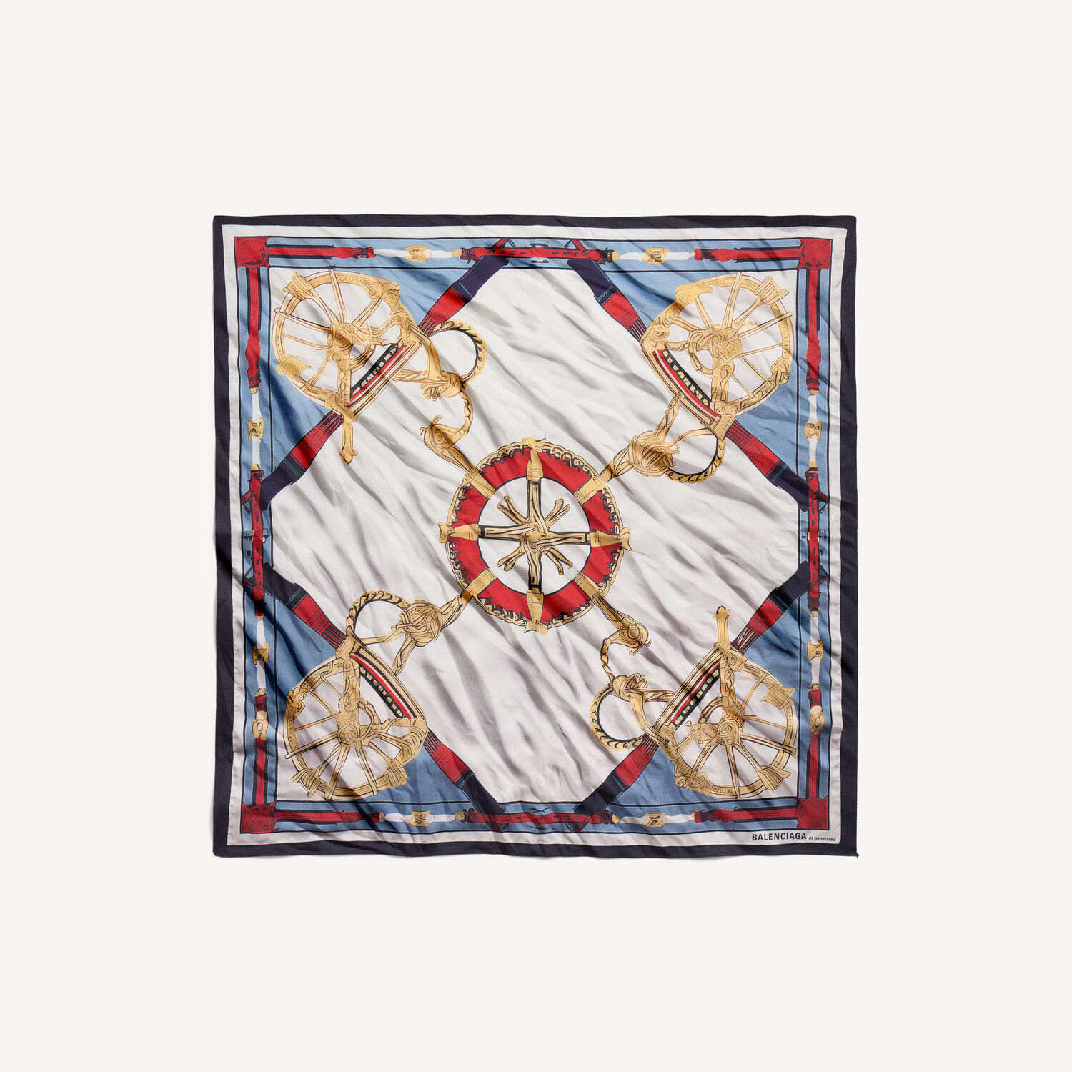 

Женский шарф ai в бежевом/светло-голубом цвете BALENCIAGA, бежевый/светло-голубой