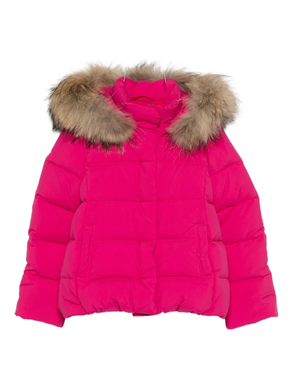 

Куртка с капюшоном и меховой отделкой Il Gufo, розовый