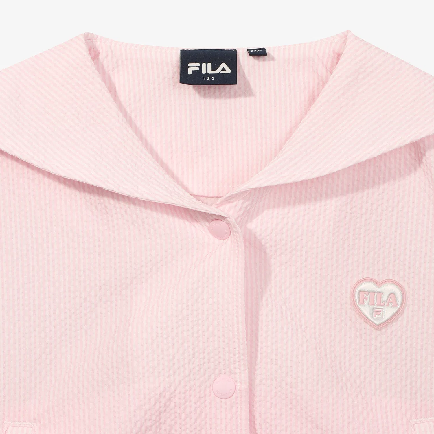 Детская розовая куртка из сирсакера от Fila Kids — фото 3