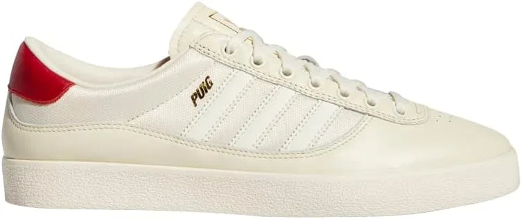 Кроссовки мужские adidas Puig Indoor, зеленый, Cream White/Cream White/Scarlet