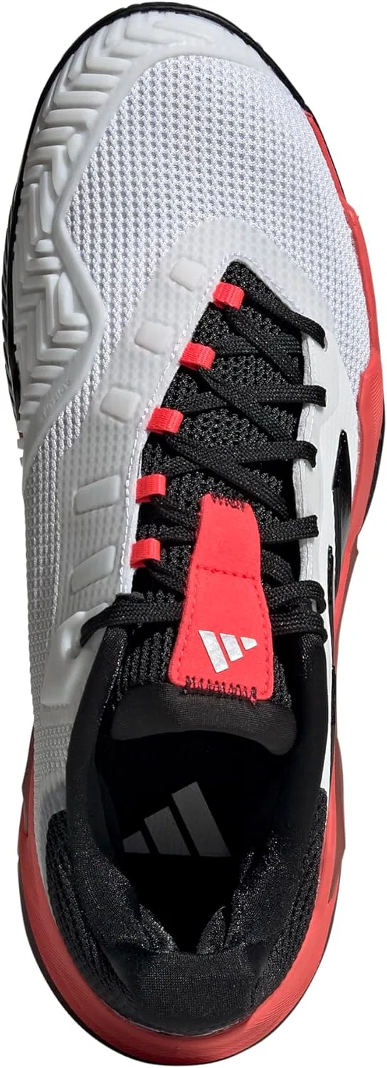 Кроссовки для тенниса Adidas Barricade 13, White/Black/Lucid Red — фото 2