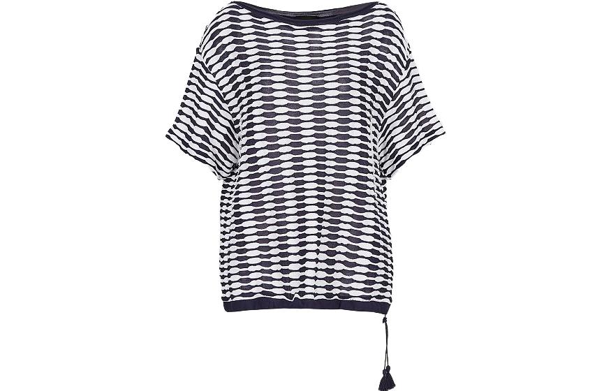 EMPORIO ARMANI Футболка женская синяя — фото 3