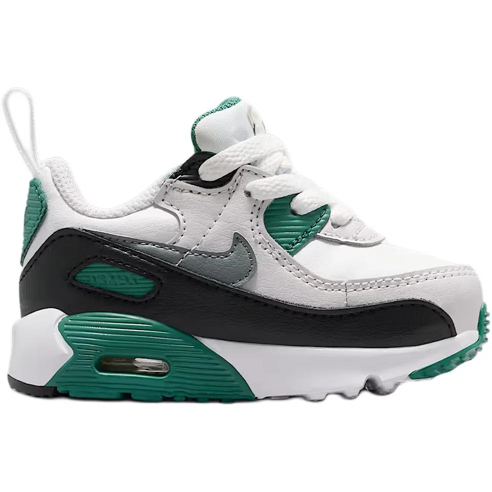 Кроссовки Air Max 90 с амортизацией, износостойкие, низкие, для малышей, белый green Nike, White Green — фото 3