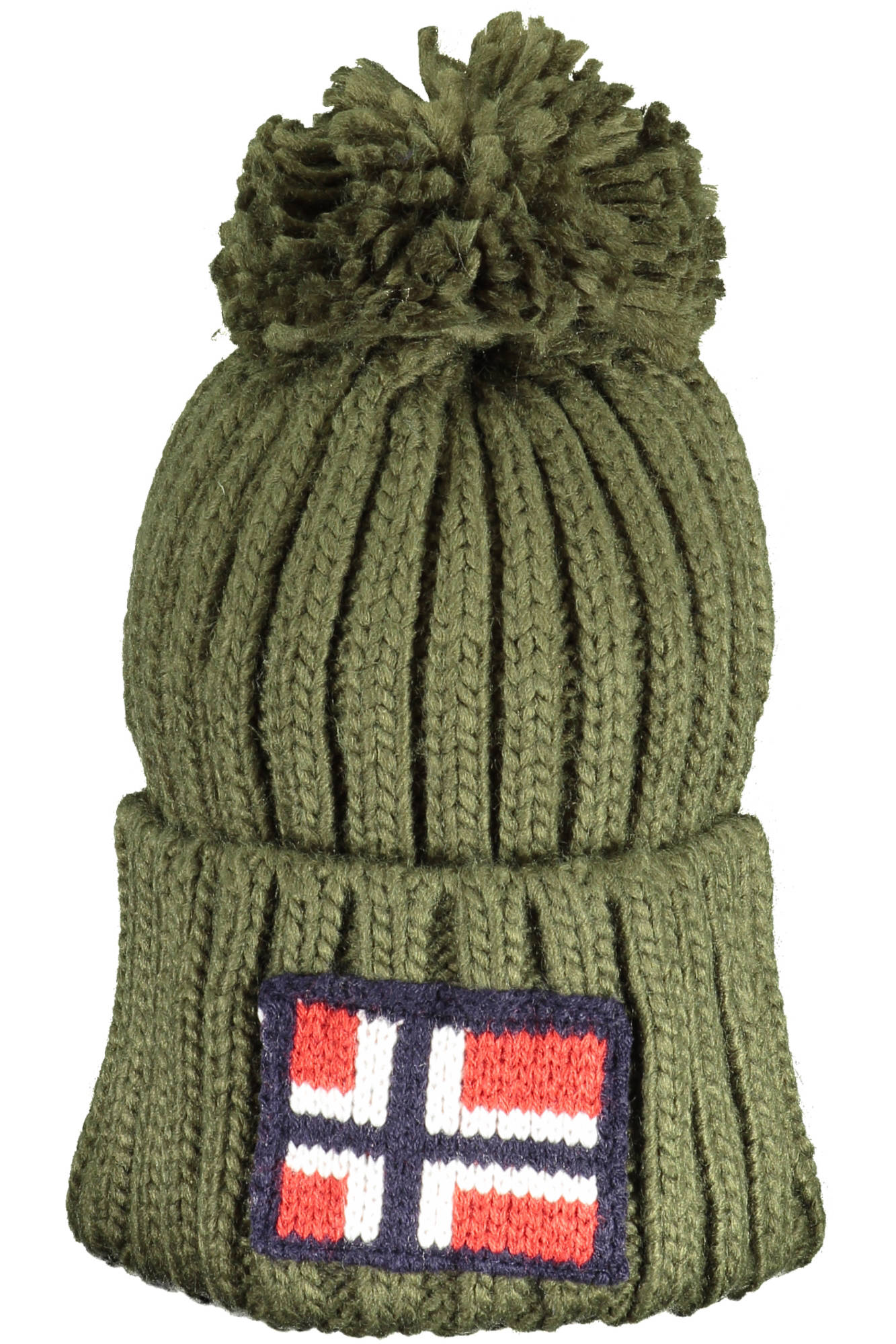 

Мужская шапка Norway 1963 крупной вязки с помпоном, зеленый
