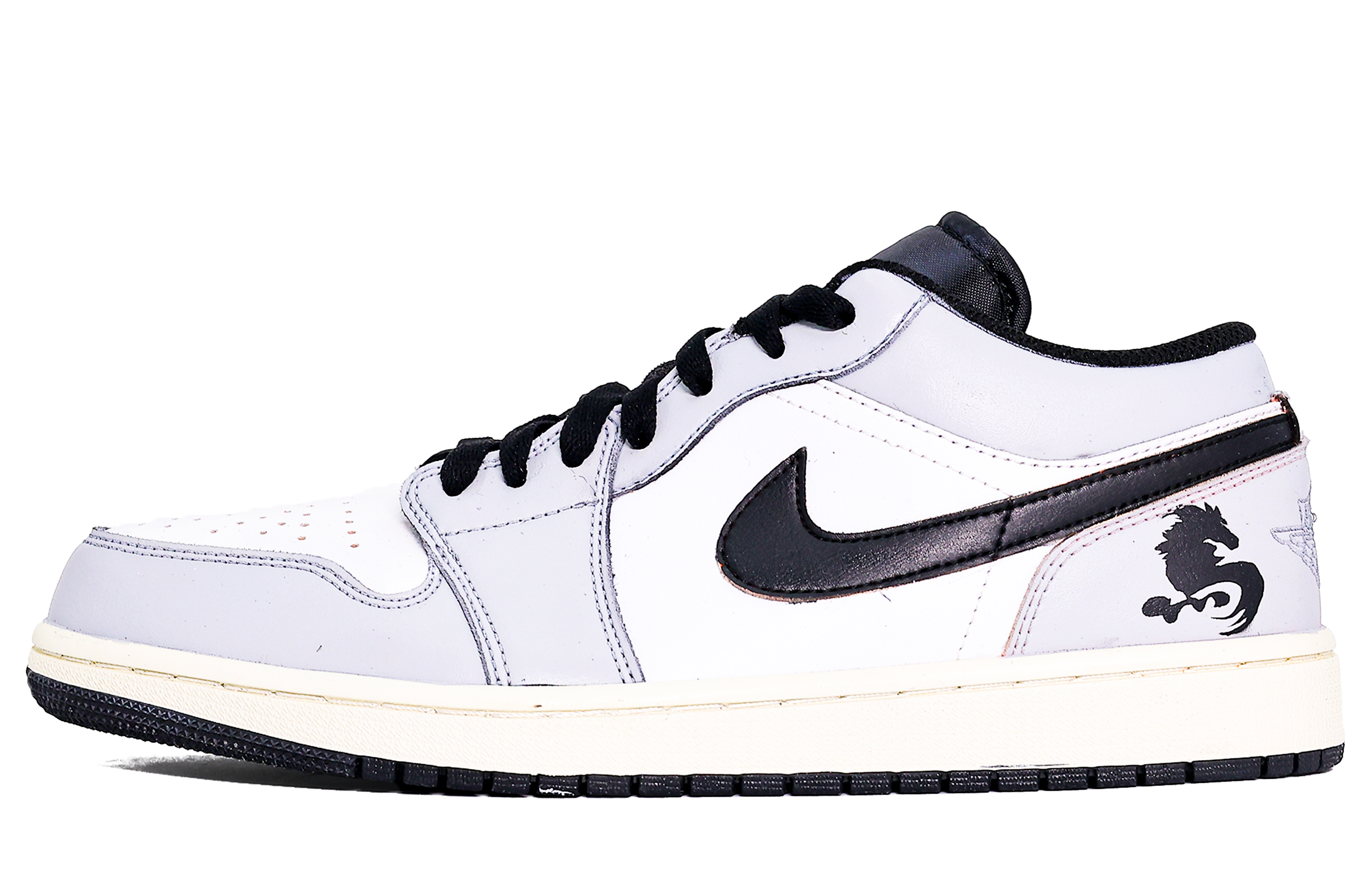 

Jordan кроссовки баскетбольные Unisex низкие Air 1 Cushioning, Wear Resistant винтажные Gray