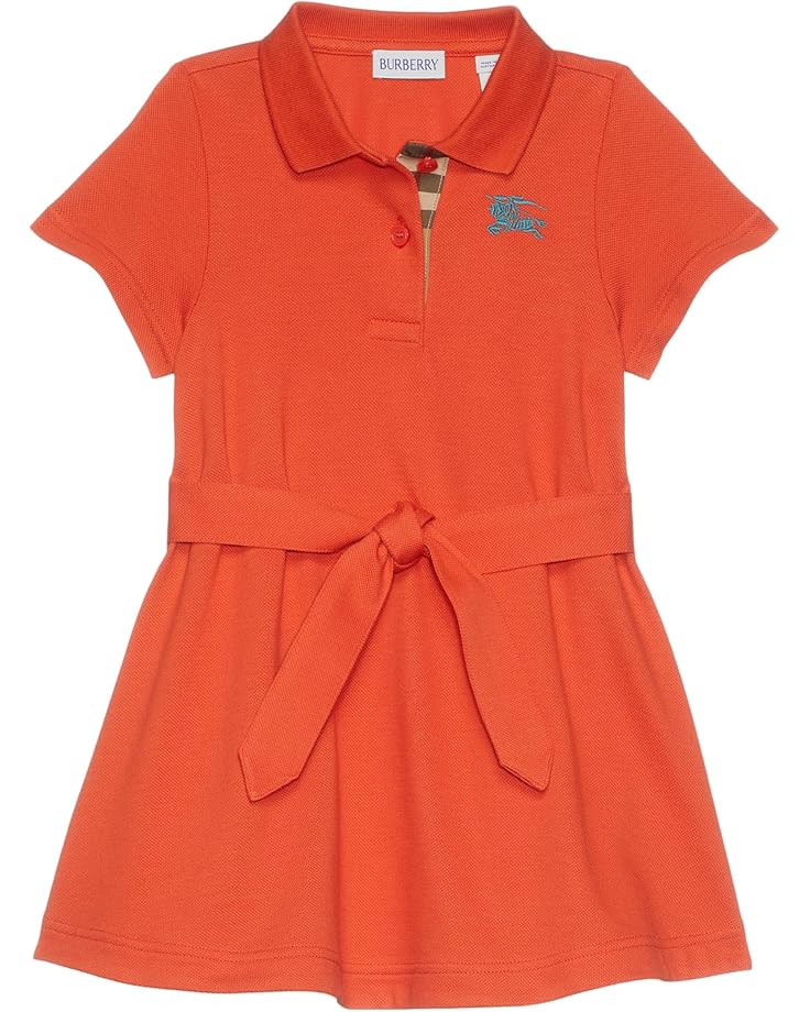 

Платье Burberry Kids Astrid Polo Dress, цвет Molten