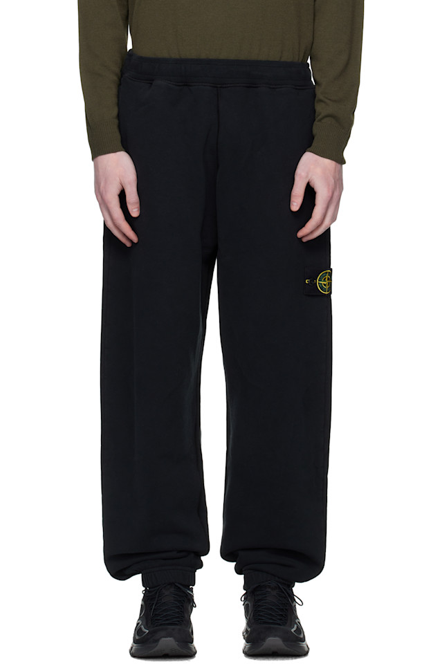 

6200004 брюки из органического хлопка с флисовой подкладкой Stone Island, черный