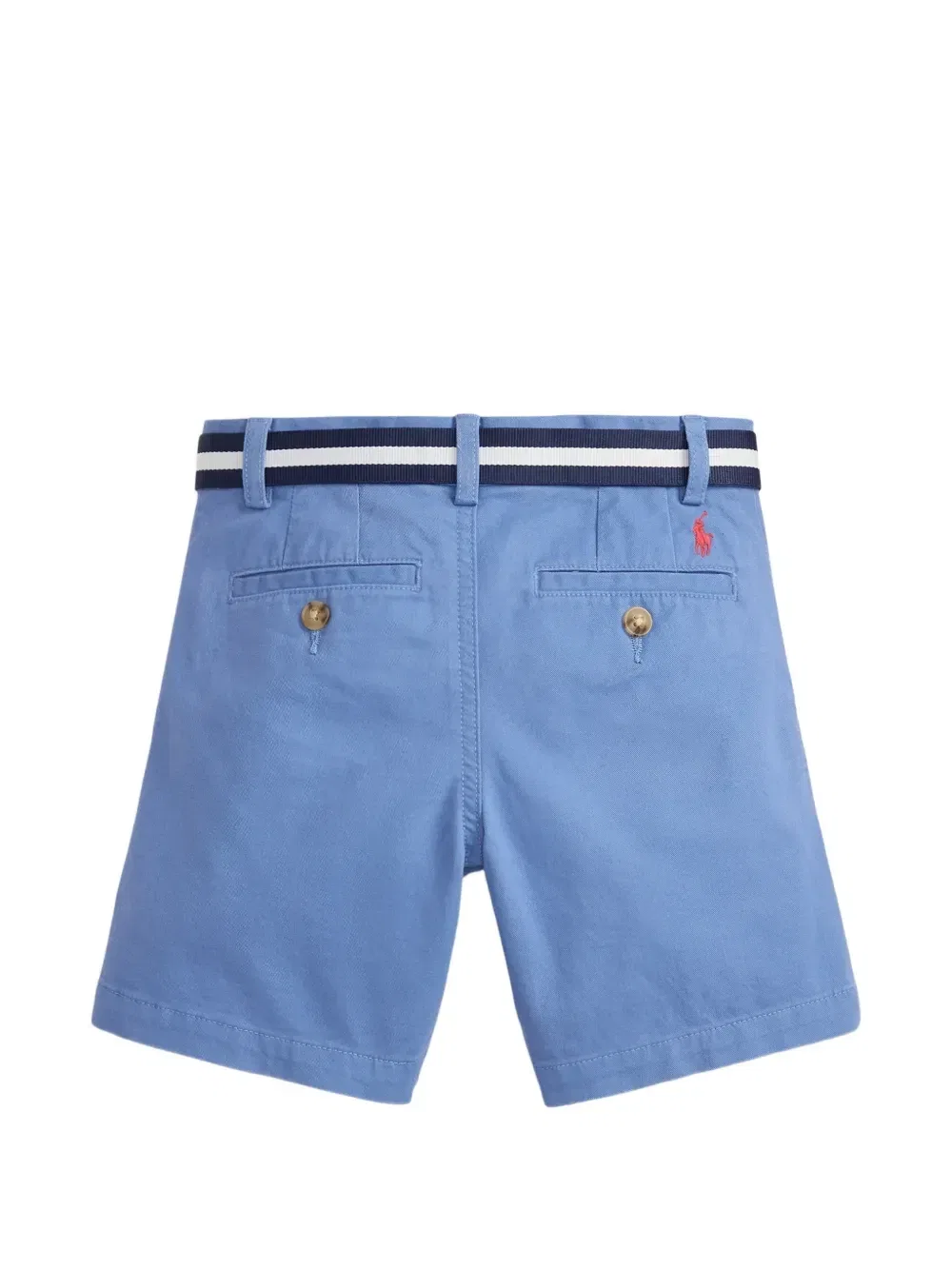 Шорты с вышитым логотипом и поясом Polo Ralph Lauren Kids, синий — фото 2