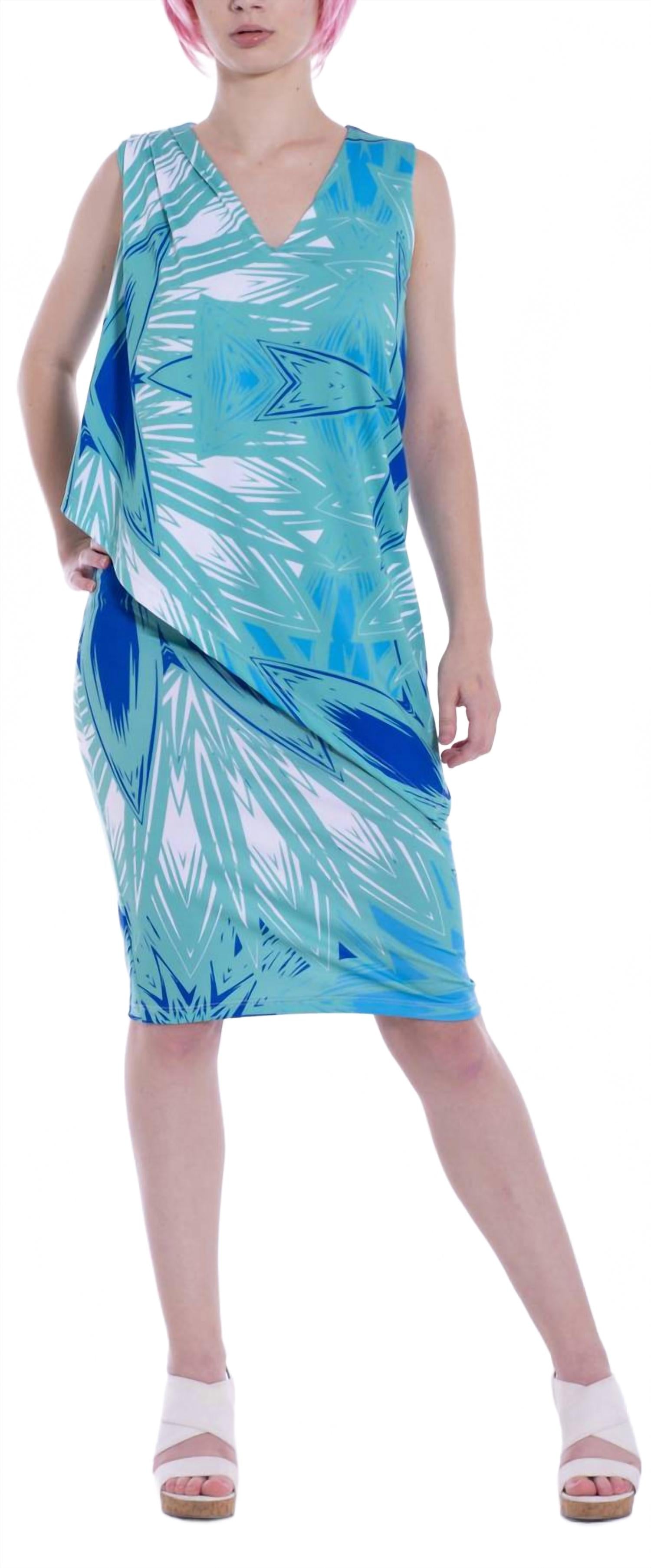 

Мини-платье Риты в цвете «Teal Blast» Michelle Parisou, Teal Blast