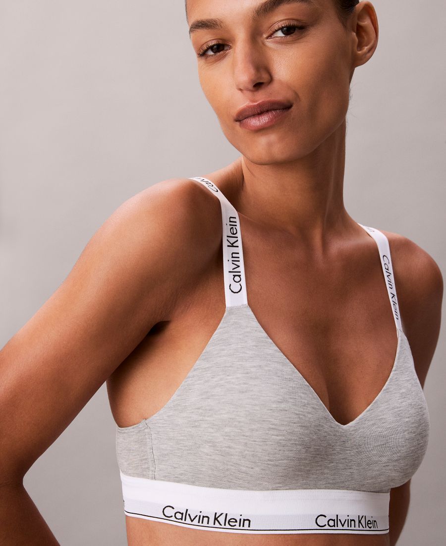 

Женский бюстгальтер-топ Icon из хлопка с легкой подкладкой и полным покрытием, модель QF8504 Calvin Klein, Heather