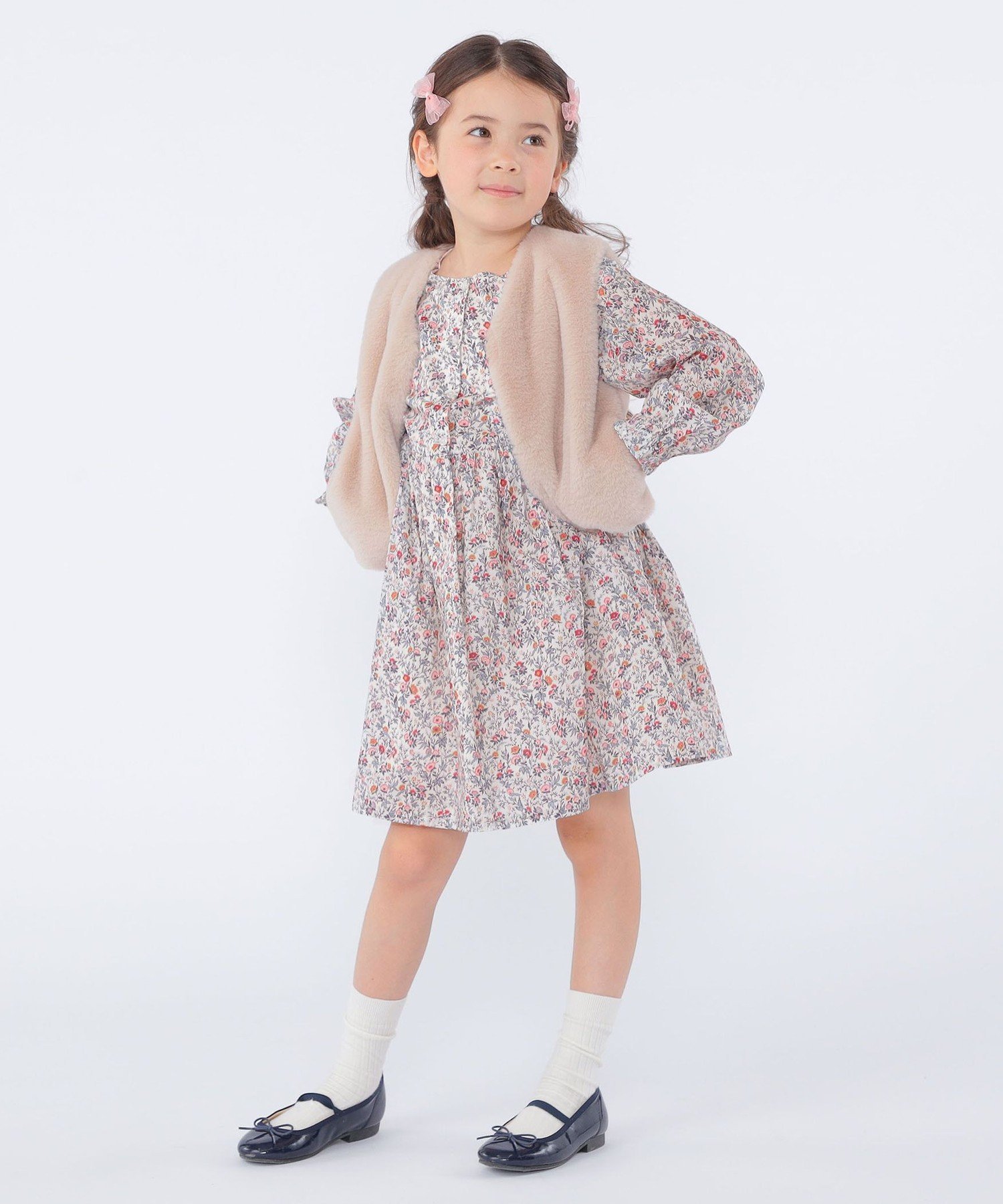 Детская футболка SHIPS: 100–140 см / Жилет Liberty из искусственного меха Ships Kids, Beige — фото 4