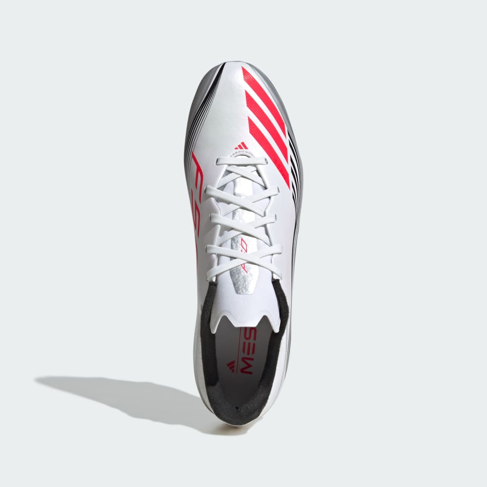 Бутсы Adidas F50 Messi League Firm/Multi-Ground Cleats, цвет Cloud White/Lucid Red/Silver Metallic — фото 3