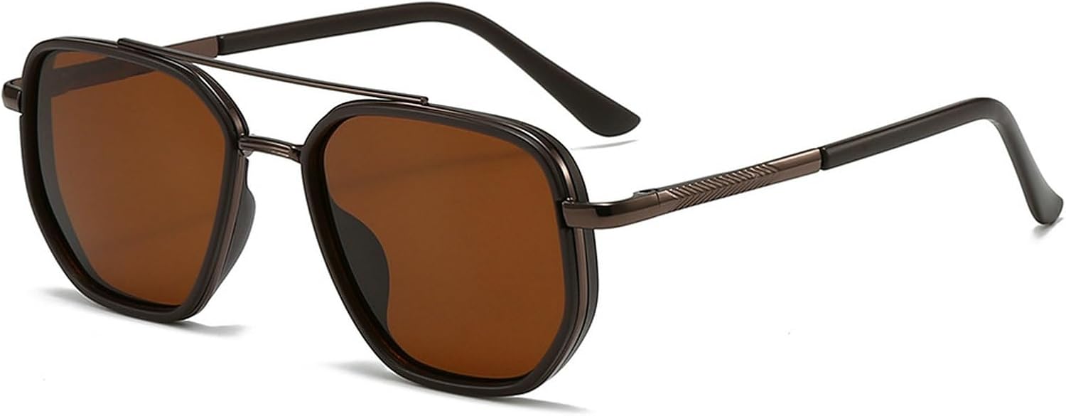 

Поляризованные солнцезащитные очки-пилот для женщин, квадратная оправа, двойные линзы, солнцезащитные очки для вождения, путешествий и активного отдыха, защита от УФ-излучения mincl, C6