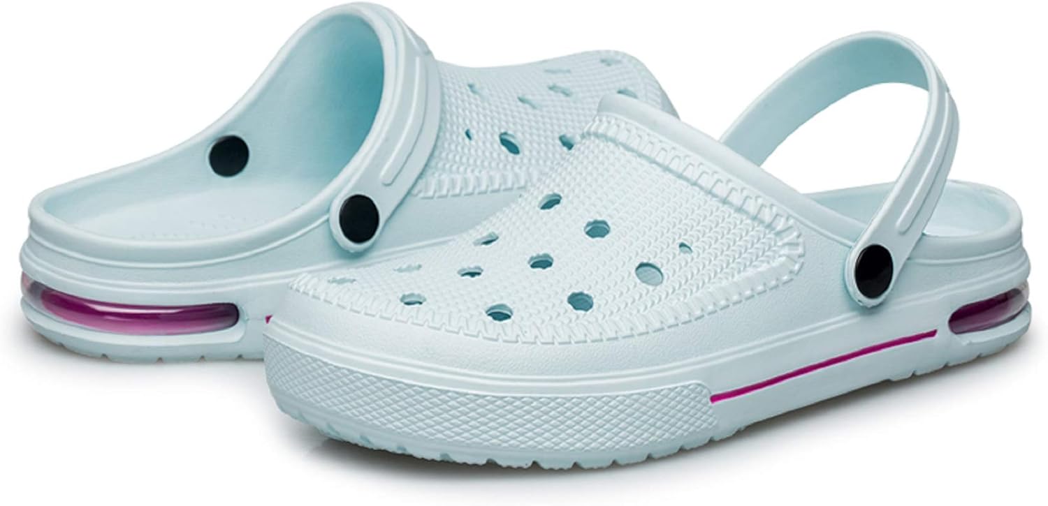 

SILLENORTH Садовые сабо унисекс, обувь для воды, пляжная обувь, тапочки, сандалии, воздушная подушка, легкие, удобные, светло-голубой