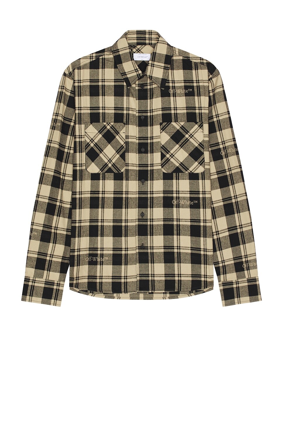 

Фланелевая рубашка в клетку Off-White, черный